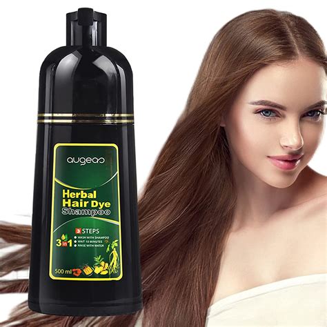Buy Chestnut Brown Augeas Hair Dye Shampoo Hair Color Shampoo For Hair Instant In For Women
