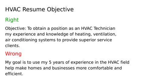 Top 18 Hvac Resume Objective Examples Resumecat