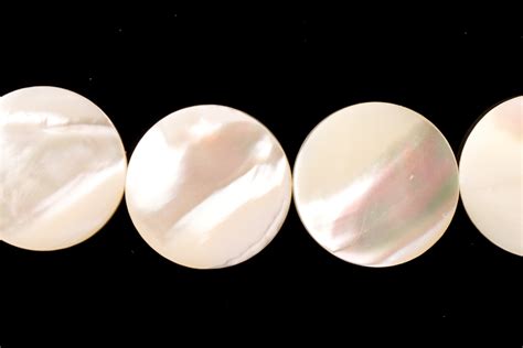 White Lip Sea Shells Round Flat Shell Beads Size12x12mm