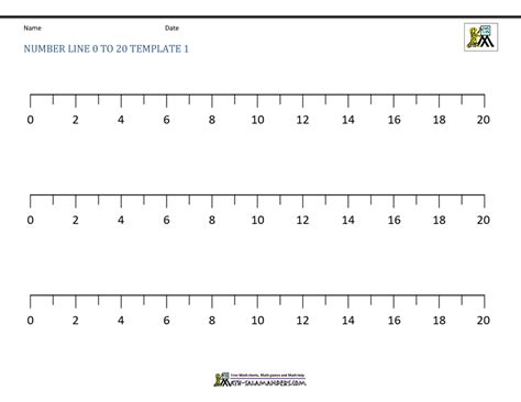 Number Line 1 20 Printable Free Printable Word Searches