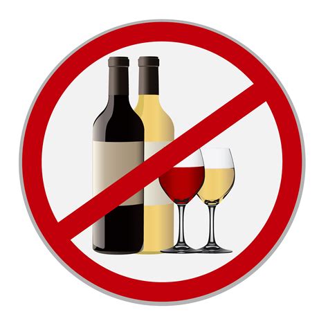 no alcohol allowed sign food illustrations ~ creative market