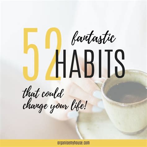 52 Habits To Literally Change Your Life Free Printable