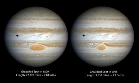Jupiters Red Spot Gets Taller As It Shrinks Space