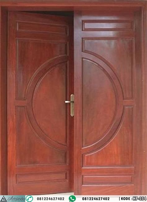 pintu kupu tarung simple elegan klasik minimalsi jati