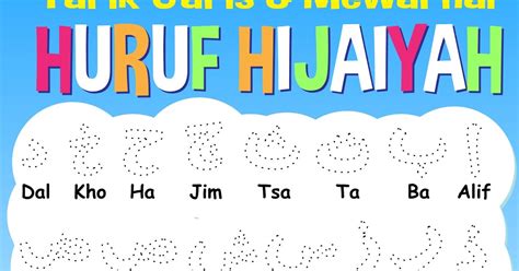 Pastinya lebih menyenangkan belajar sambil bermain padu padan warna. Tarik garis dan mewarnai huruf hijaiyah.