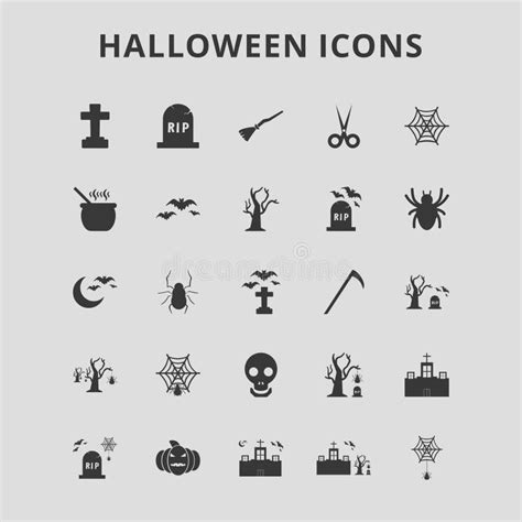 Halloween Icons Stock Vector Illustration Of Decorative 120626410