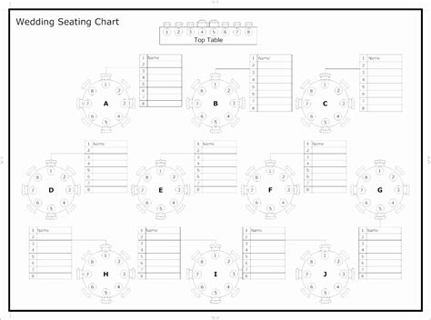 Free Printable Wedding Seating Chart Templates
