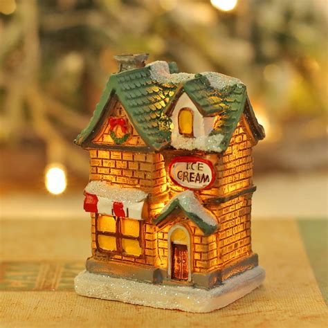 Mini Christmas Village Led Lighted Christmas Village Houses With