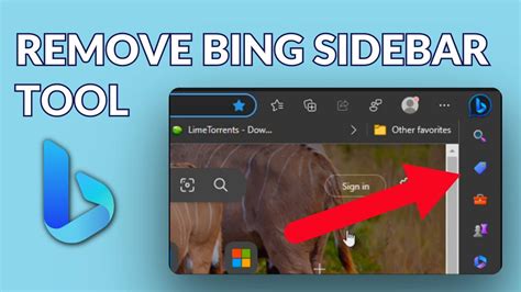 How To Remove New Bing Sidebar Tool From Micosoft Edge Youtube