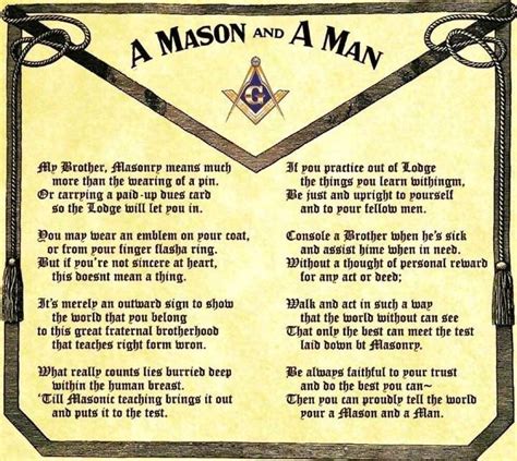 Masonic Poem Freemasonry Posters Art Prints Poems