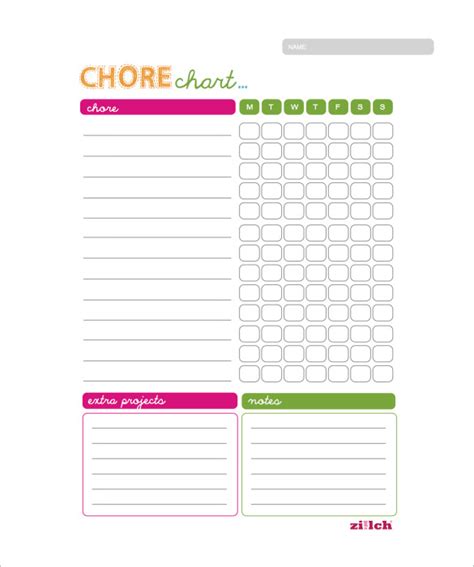 The Weekly Chore Chart Free Printable Bliss Collections Gambaran