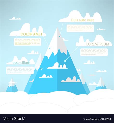 Mountains In The Clouds Tourism Infographic Simple
