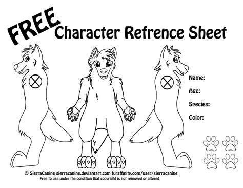 Free Character Refrence Sheet By Capt Sierrasparx On Deviantart