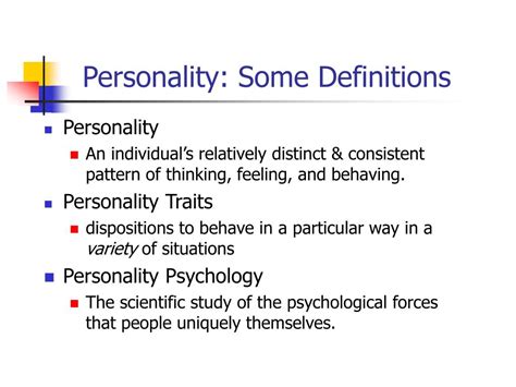Ppt Personality Some Definitions Powerpoint Presentation Free