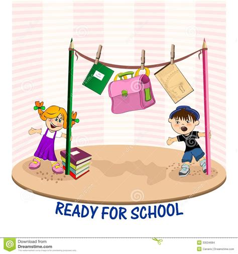 Ready For School Stock Illustration Illustration Of Funny 33534684