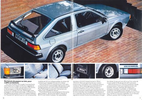Vw Archives 1982 Vw Scirocco Brochure French