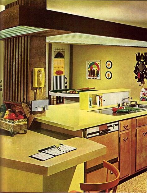 Late 60s Kitchen 1960s Interior Design 1960s Kitchen Retro Interior
