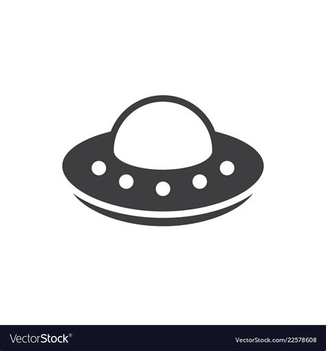 Simple Ufo Icon Spaceship Alien Symbol And Sign Vector Image
