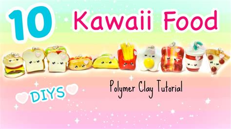 10 Easy Diys Kawaii Food Charmspolymer Clay Tutorial Youtube