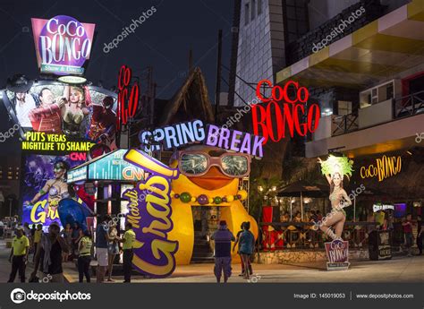 Spring Break Party Zone In Cancun Stock Editorial Photo © Czuber