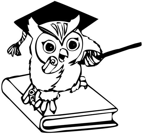 Wise Owl Clipart Black And White 10 Free Cliparts Download Images On