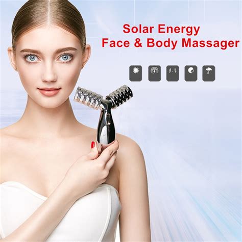 Solar Energy 3d Body Massager Micro Current Thin Face Massager Roller