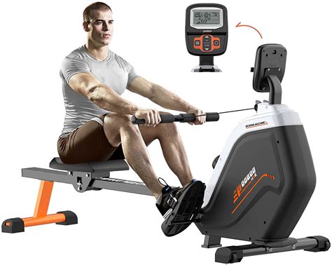Pooboo Magnetic Rowing Machines Rower Foldable With 16 Level Resistance