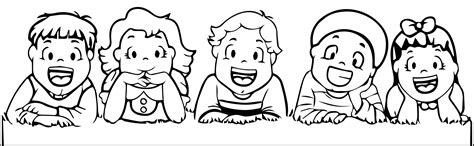 Cliparti186 Kids Clipart 05 Kids We Coloring Page
