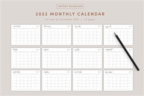 Download 2022 Printable Calendars Free Editable Printable Calendar