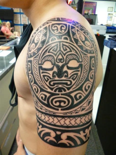 Polynesian Half Sleeve Tattoo By Lucky At Tattoo Charlies Preston Hwy