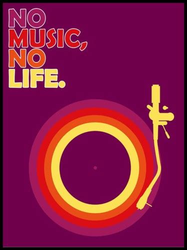Plakat Motto No Music No Life 4rooms