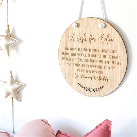 Baptism and christening gifts and cards. 'a Wish For…' Girl's Christening Gift By Here's To Us ...