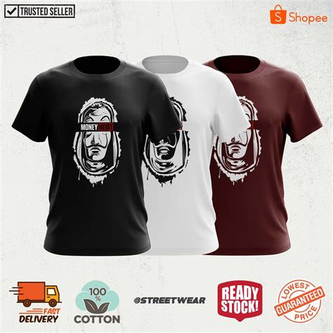 Money Heist T Shirt 100 Cotton 160 Gsm Shopee Malaysia