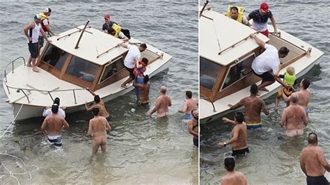 ヌーディストビーチにボートが座礁！ 救助のために全裸の男たちが集結！！ エニグムenigme