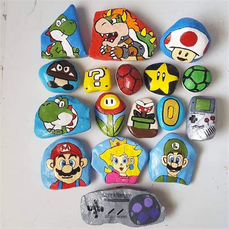 Pin By Emilyn Boyd On Gaming Painted Rocks Kids Rock Crafts Hand