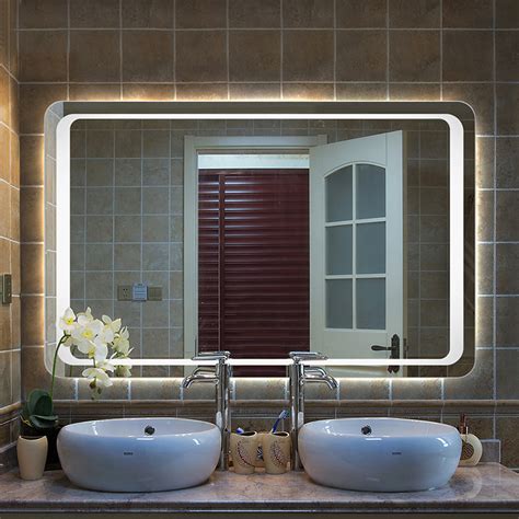 Modern Large Heated White Led Illuminated Bathroom Mirror With Demister Pad Ip44 Ebay