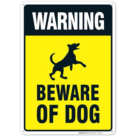 Beware Of Dog Sign Dog Warning Sign 10x14 Rust Free Heavy