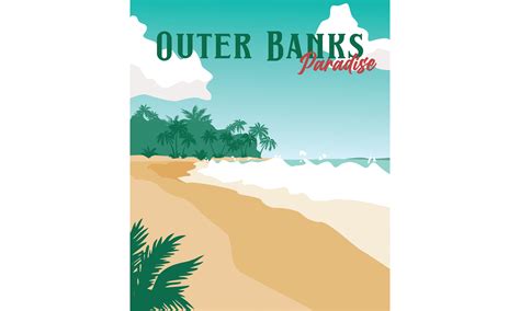 Outer Banks Vintage Poster Graphic By Poster Boutique · Creative Fabrica