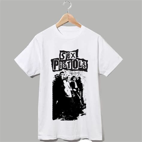 Sex Pistols Black And White Poster Printing Punk Rock T Shirt Casual