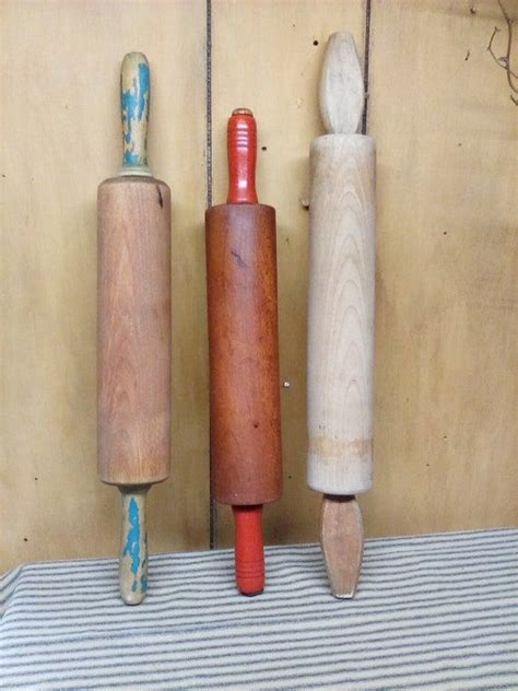Rolling Pins Three Vintage Antique Rolling Pins Three Etsy In