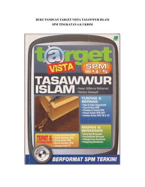 Buku nota lengkap tasawwur islam tingkatan 5. (PDF) Buku Panduan TARGET VISTA Tasawwur Islam. SPM ...