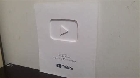 Paper Play Button 100 Subscribers Model Makin Youtube