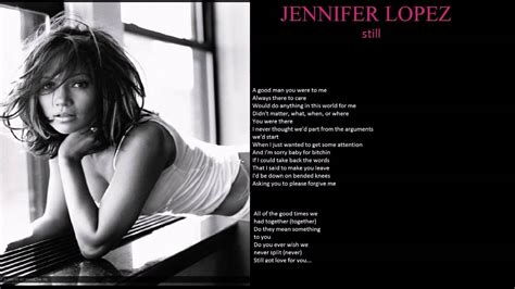 Jennifer Lopez Still Lyrics Youtube