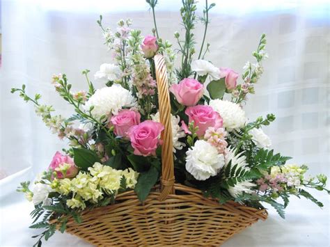 It includes a beautiful pack, plastic wrap protected contain 24 thank you sympathy cards with matching envelopes. Sympathy Basket | Spring flower arrangements, Basket ...