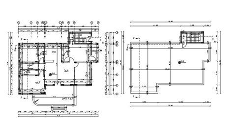 18x14m House Plan 2d Autocad Drawing Cadbull