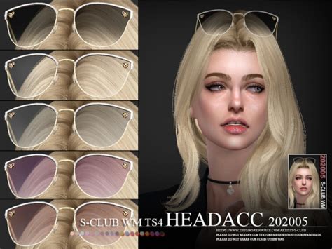 Headacc 202005 Sunglasses By S Club Wm At Tsr Sims 4 Updates