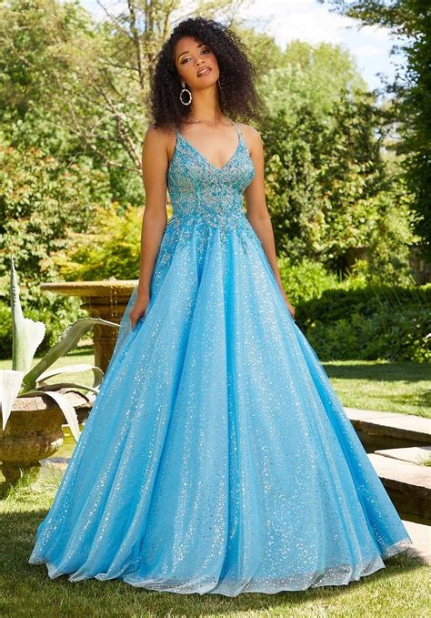 Beaded Lace On Tulle Mori Lee Prom Dress Morilee