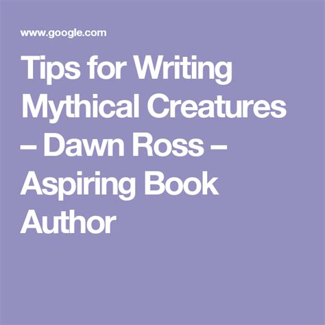 Tips For Writing Mythical Creatures Writing Tips Mythical Creatures