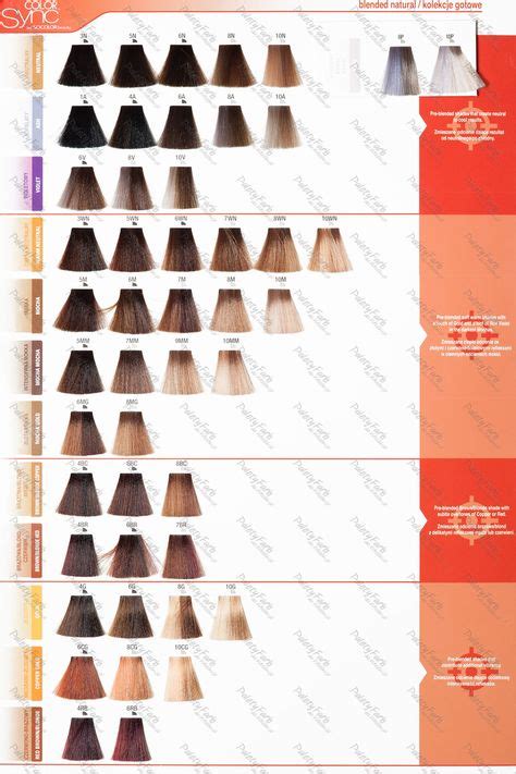 Matrix Permanent Hair Color Chart