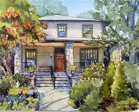 8x10 House Portrait Art And Collectibles Painting